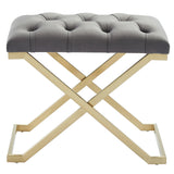 3. "Medium-sized Rada Bench in Grey and Gold - Perfect for modern interiors"