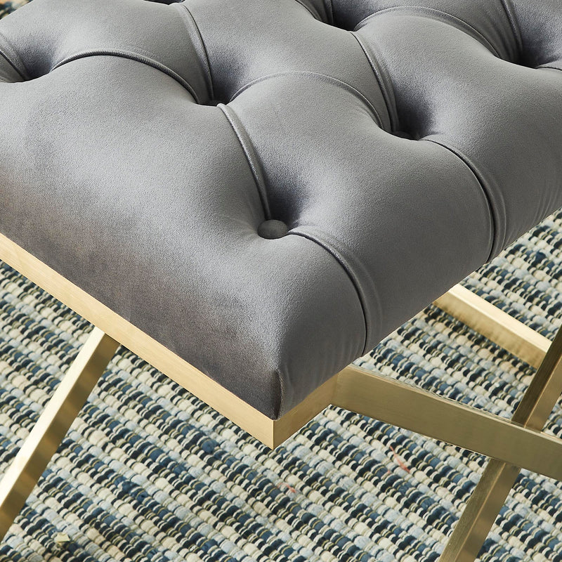 5. "Rada Bench in Grey and Gold - Comfortable and durable furniture for everyday use"