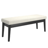 1. "Cream and black pebble bench"