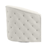 4. "Velci Accent Chair - Ivory upholstery with modern design"