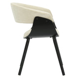 4. "Beige Fabric and Black Holt Accent/Dining Chair - Durable and long-lasting construction"