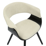 6. "Beige Fabric and Black Holt Accent/Dining Chair - Enhance your home decor with this chic piece"