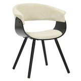 1. "Holt Accent/Dining Chair in Beige Fabric and Black - Stylish and comfortable seating option"