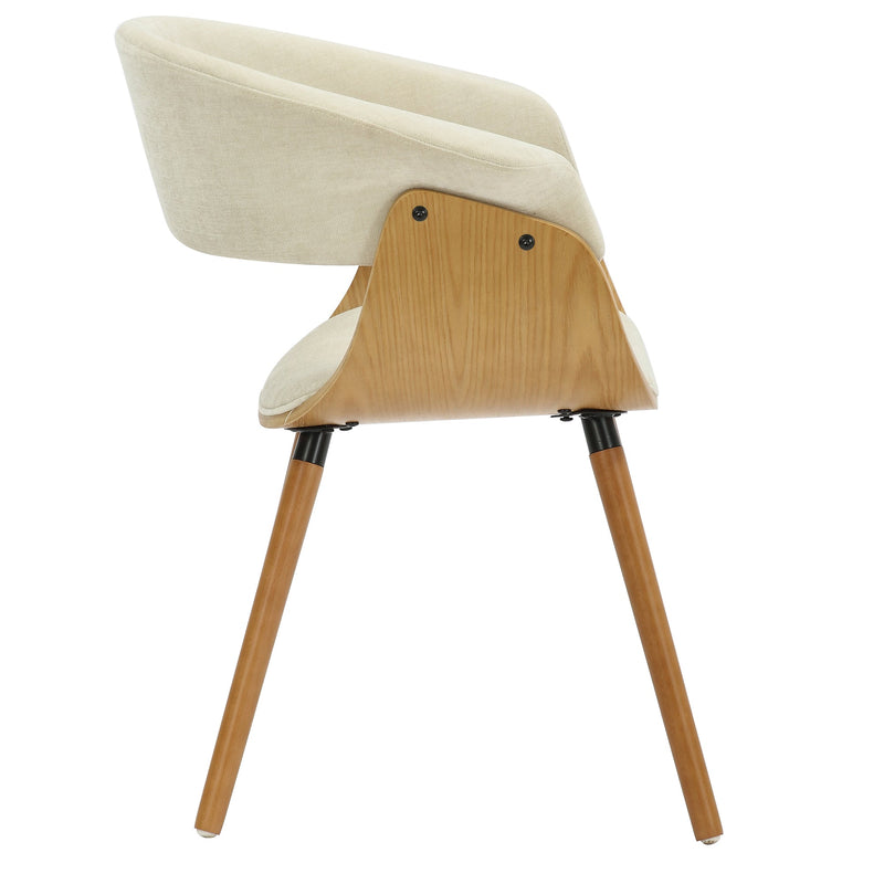 4. "Beige Fabric and Natural Holt Accent/Dining Chair - Durable and high-quality construction"