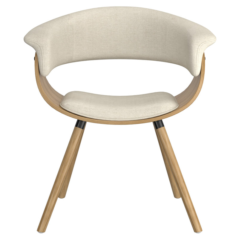 5. "Holt Accent/Dining Chair in Beige Fabric and Natural - Enhance your dining experience with style"