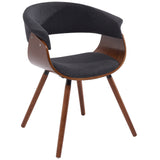 1. "Holt Accent/Dining Chair in Charcoal and Walnut - Stylish and comfortable seating option"