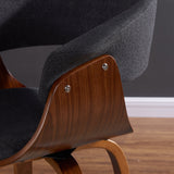 4. "Charcoal and Walnut Holt Accent/Dining Chair - Enhance your dining experience"