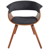 5. "Holt Accent/Dining Chair in Charcoal and Walnut - Versatile seating solution for any room"