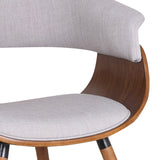 6. "Medium-sized image showcasing the sleek design of Holt Accent/Dining Chair in Grey and Walnut"