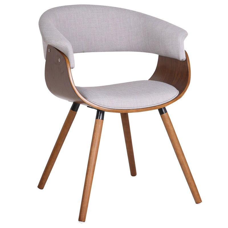 1. "Holt Accent/Dining Chair in Grey and Walnut - Stylish and comfortable seating option"