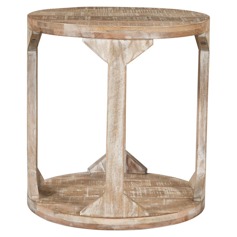 4. "Versatile Avni Round Accent Table - Perfect for small spaces"