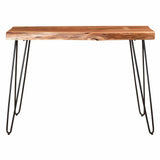 4. "Nila Console/Desk in Natural and Black - Sleek and Modern Home Office Solution"