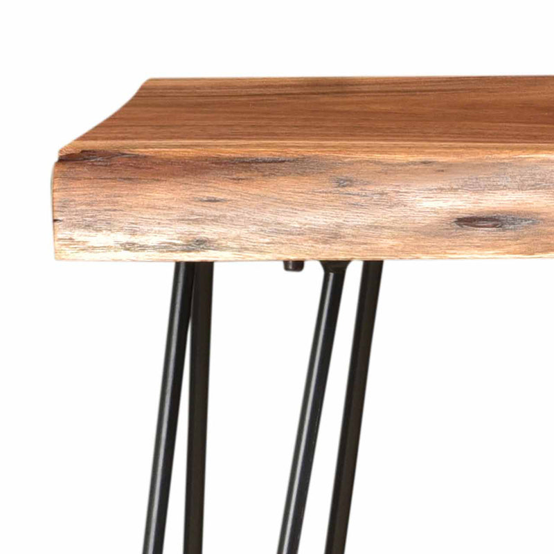 7. "Nila Console/Desk in Natural and Black - Durable and High-Quality Construction"