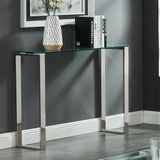 2. "Silver Zevon Console/Desk - Stylish and functional furniture piece"