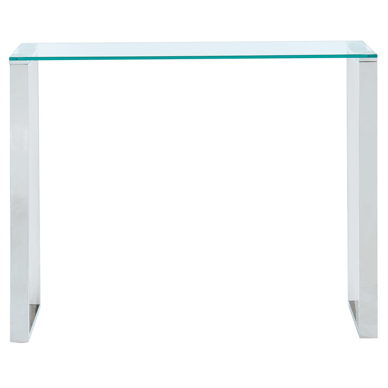 4. "Silver Console/Desk by Zevon - Ideal for work or study"