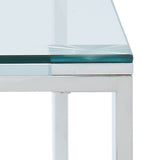 7. "Zevon Console/Desk in Silver - Add a touch of sophistication to your home office"