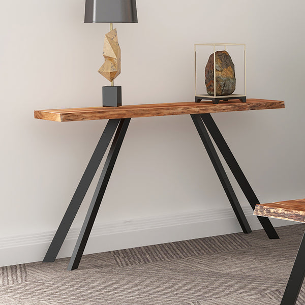 2. "Natural and Black Virag Console/Desk - Functional and Elegant Design"