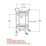 8. "Chrome bar cart with sturdy construction - Neema collection for durability"