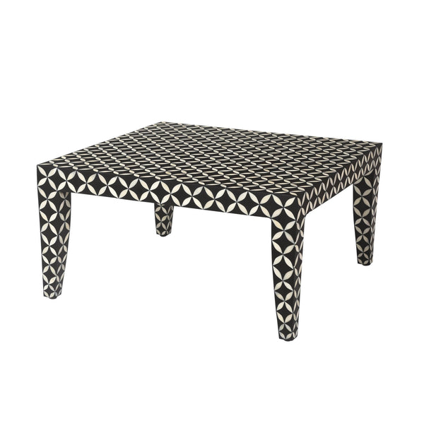 1. "Morocco Coffee Table with intricate geometric patterns and hand-carved details"