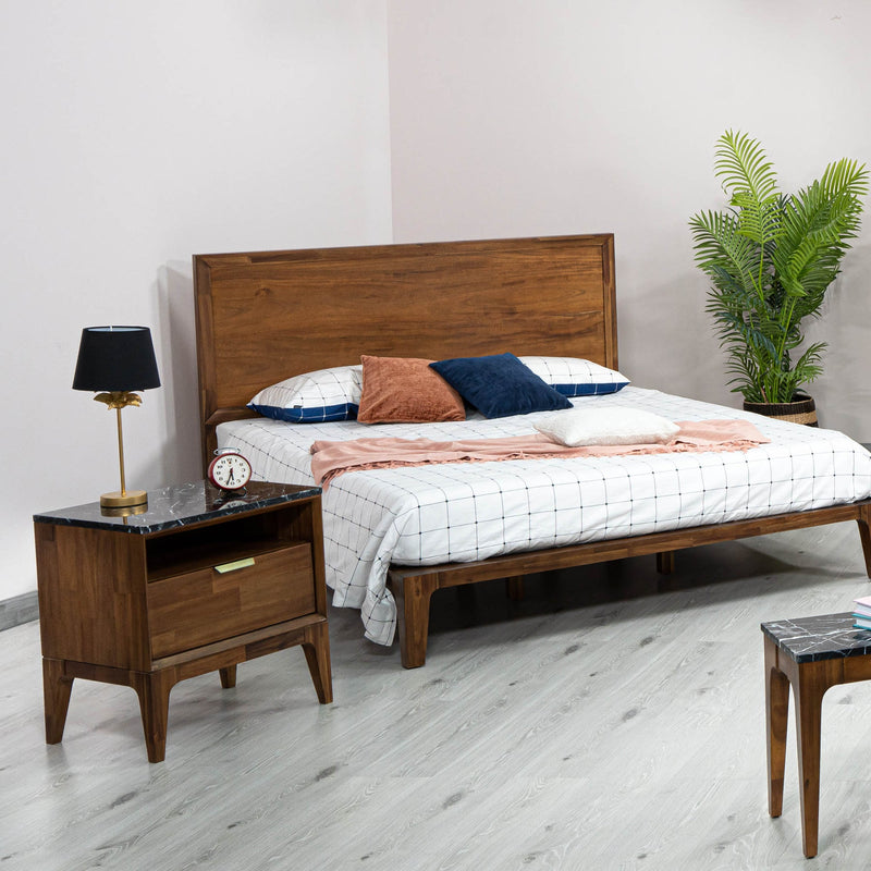 12. "Allure Nightstand with a contemporary two-tone finish for a trendy look"