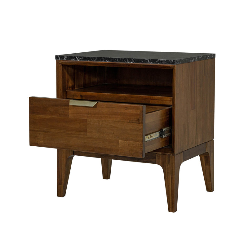 4. "Allure Nightstand in rich espresso finish for a sophisticated look"