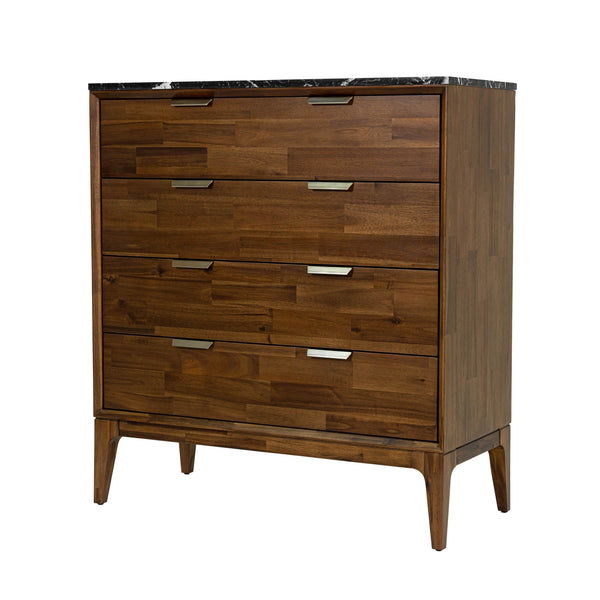 1. "Allure 4 Drawer Chest in sleek black finish"