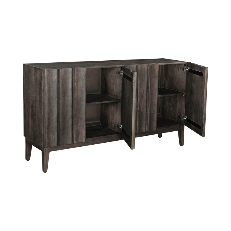 4. "Elegant wooden vertical sideboard for a sophisticated look"