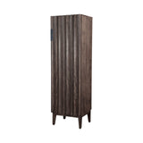 1. "Vertical tall cabinet with left door handle - sleek and modern storage solution"