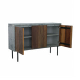 5. "Stylish Reclaimed 3 Door Sideboard with a distressed finish"