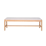 3. "Medium-sized Oatmeal Dining Bench: Perfect for adding a touch of elegance to your dining room"