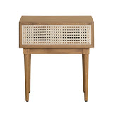 5. "Elegant cane side table in natural color"