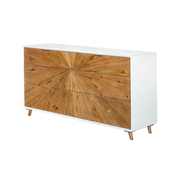 1. "Casablanca 6 Drawer Dresser in elegant white finish"