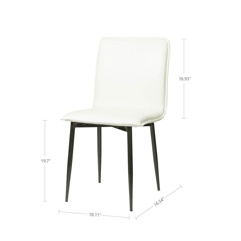 3. "Elegant Luca Side Chair - Fox White with durable construction"