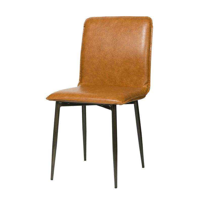 1. "Luca Side Dining Chair - Tan Brown with comfortable cushioning"