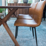 7. "Luca Side Dining Chair - Tan Brown with timeless and sophisticated appeal"