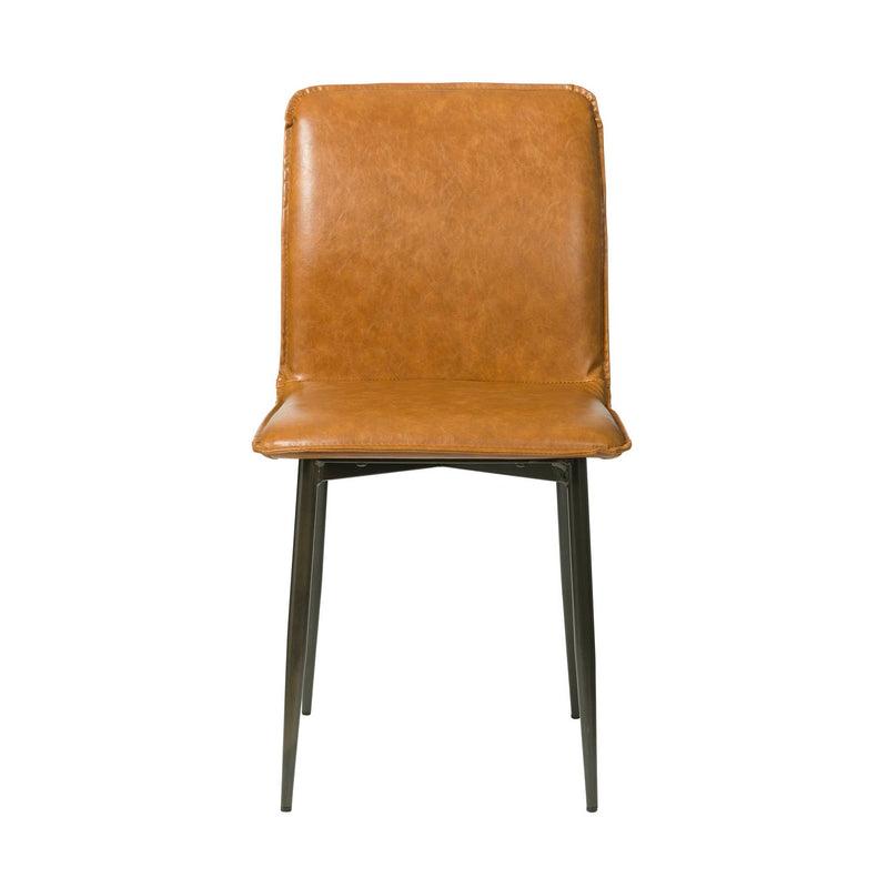 2. "Elegant Luca Side Dining Chair - Tan Brown for stylish dining spaces"