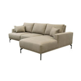 1. "Valentino Adjustable Back Right Sectional with luxurious velvet upholstery"