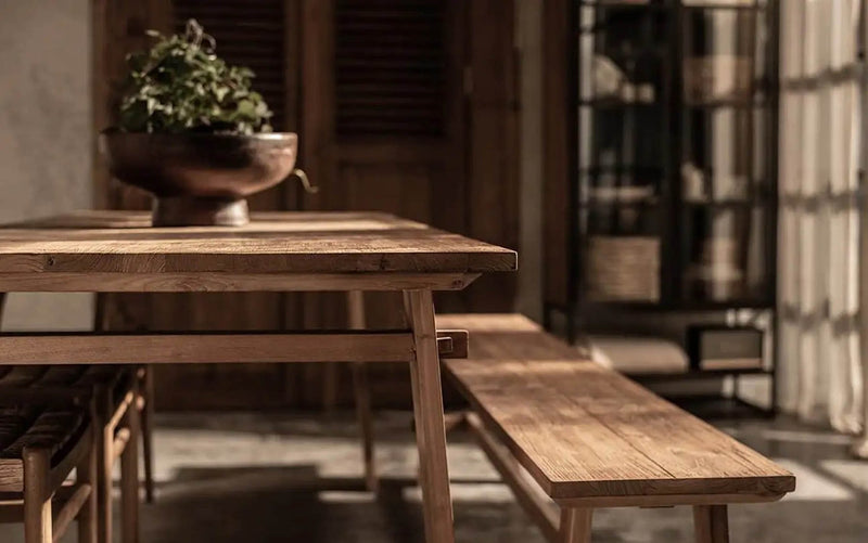 3. "Rustic-inspired D-Bodhi Artisan Dining Table for modern homes"