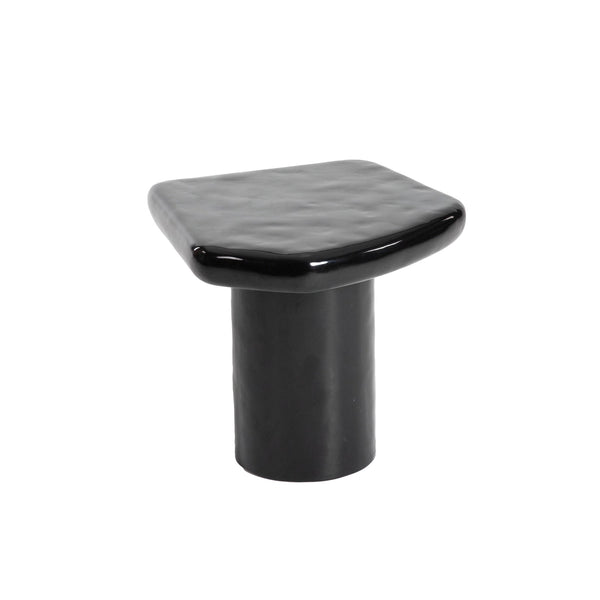 2. "Modern black side table for living room or bedroom"