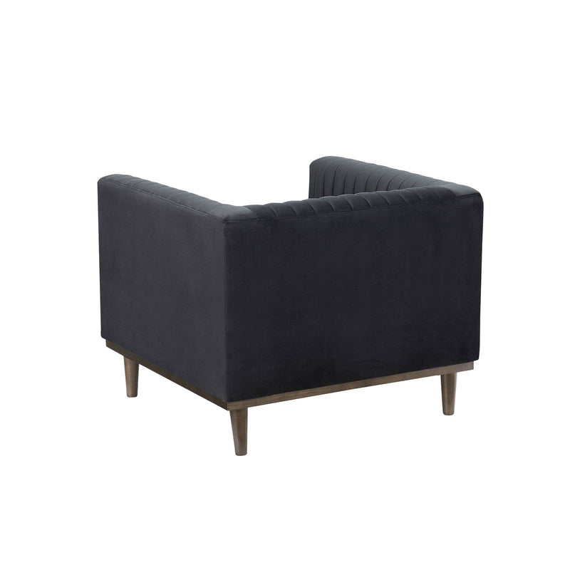 4. "Black Velvet Sage Club Chair - perfect for lounging and relaxation"