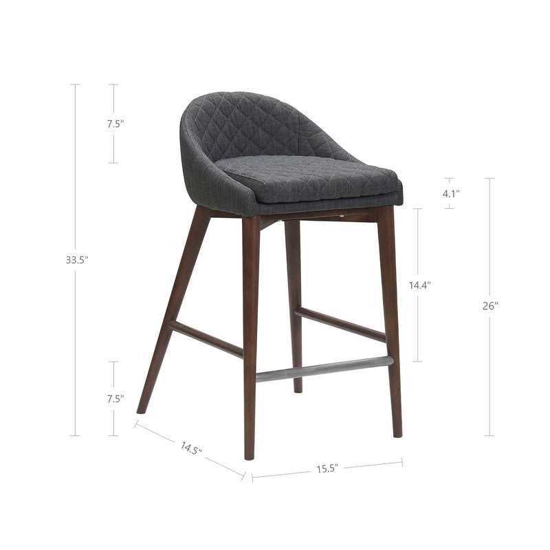 3. "Mila Counter Stool - Dark Grey: Enhance your kitchen decor with this contemporary seating choice"