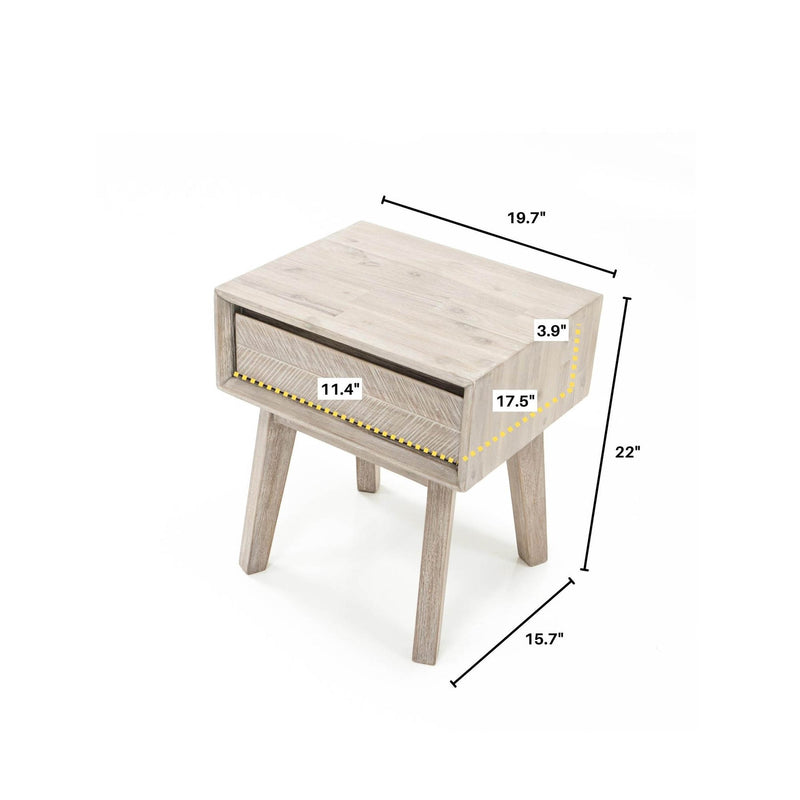 3. "Stylish Gia 1 Drawer Nightstand with spacious drawer"