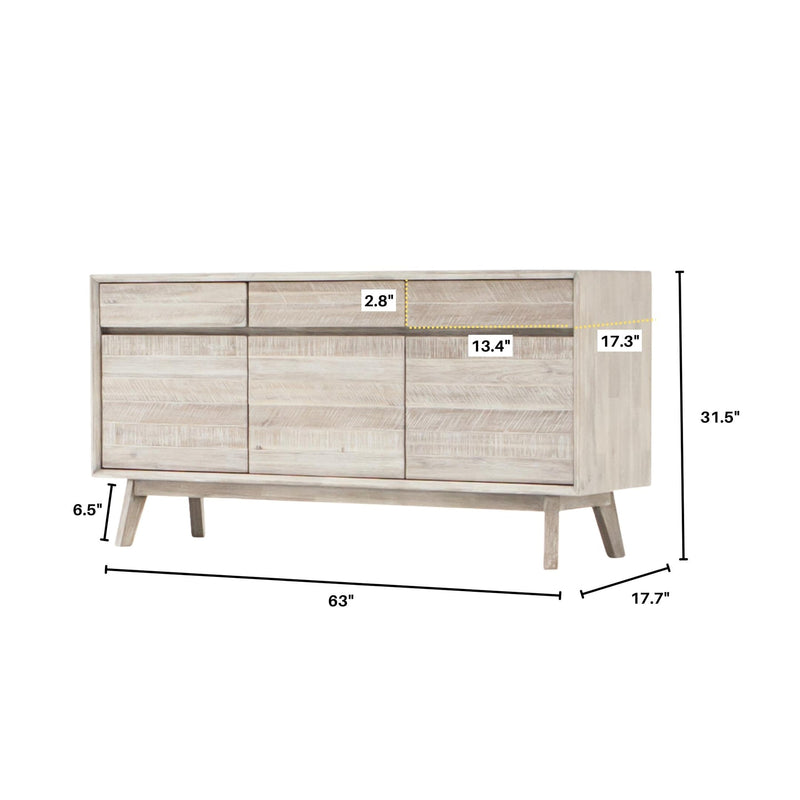 3. "Versatile Gia Sideboard with adjustable shelves and stylish finish"