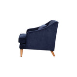 3. "Medium-sized image of Missy Club Chair - Navy Chenille showcasing its luxurious fabric and modern silhouette"