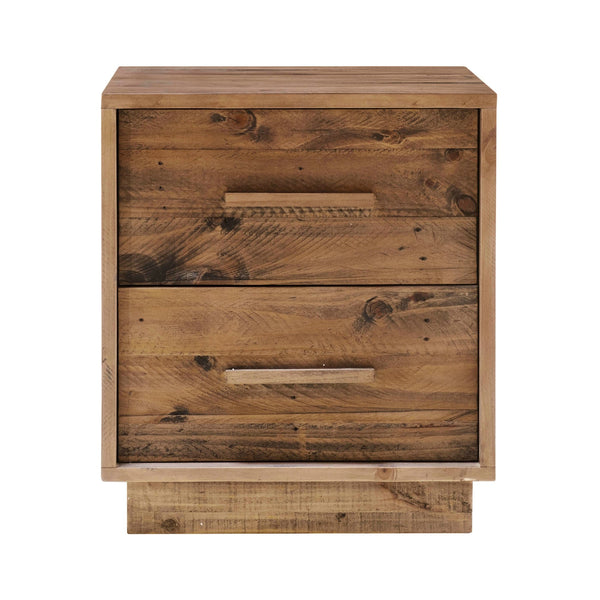 2. "Stylish Nevada Nightstand - Dark Driftwood for modern bedroom decor"