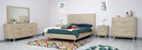 11. Relaxing Oasis Queen Bed with Soft Fabric Upholstery