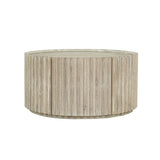 2. "Modern Oasis Round Coffee Table 1 Door with stylish finish"