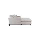 3. Travertine Cream Oxford Left Sectional Sofa for modern living spaces