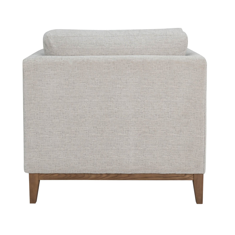 3. "Neutral-toned Harmony Club Chair - Woven Tweed for versatile home decor"