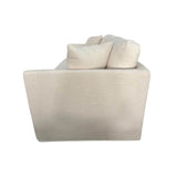 3. "Heston Sofa in Oyster Linen with timeless style and durable fabric"